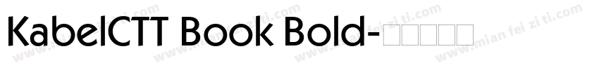KabelCTT Book Bold字体转换